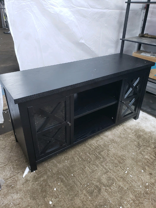Henn&Hart Rectangular TV Stand for TV's up to 55" in Black, TV Stands for the Living Room - new