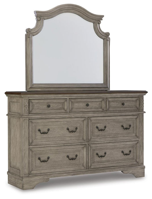 Lodenbay Antique Gray/Brown Lodenbay Dresser and Mirror