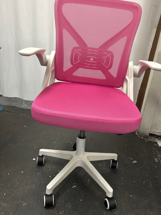 COOLHUT Office Chair, Ergonomic Desk Chair with Adjustable Lumbar Support, High Back Mesh Computer Chair with Flip-up Armrests-BIFMA Passed Task Chairs, Executive Chair for Home Office，Pink - new