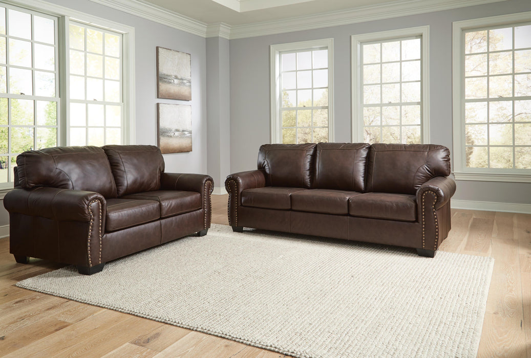 Colleton Dark Brown Colleton Sofa and Loveseat