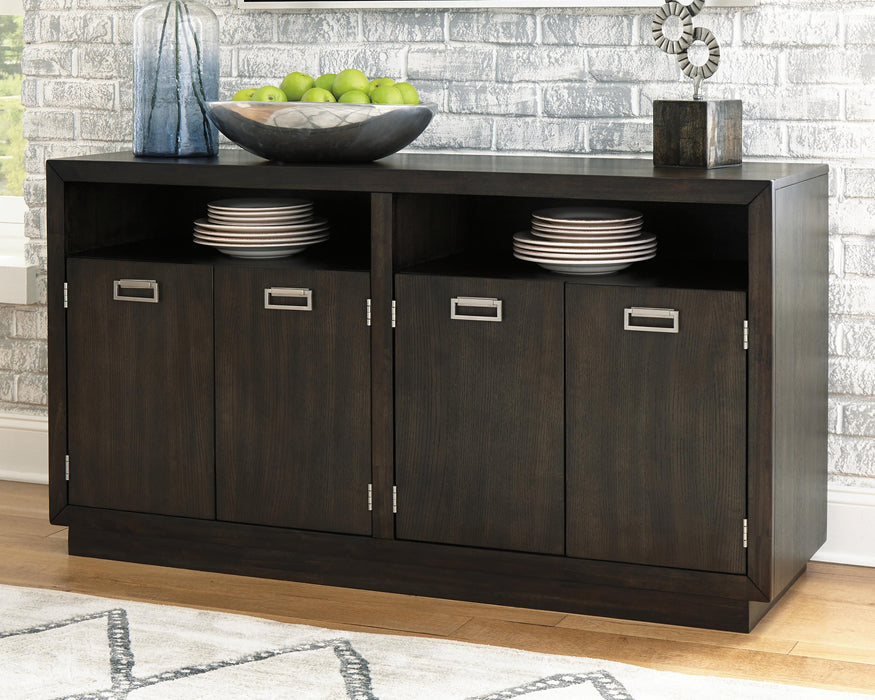 Hyndell Dark Brown Dining Room Server