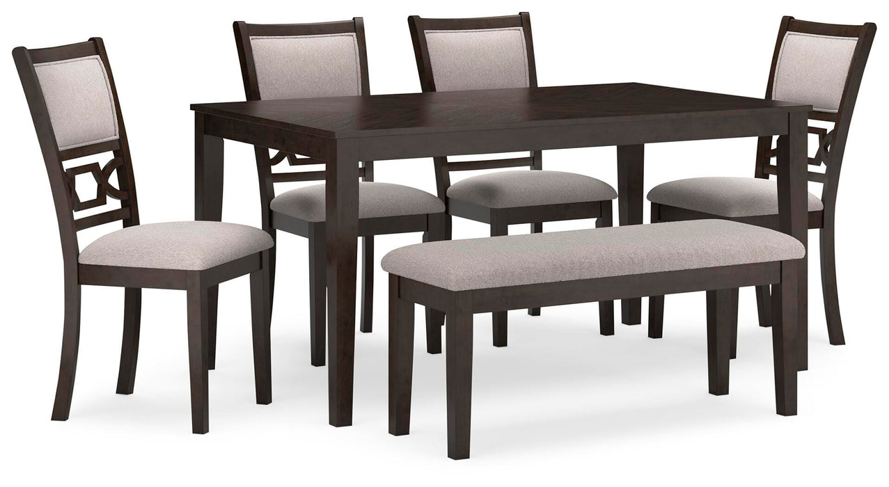 Langwest Brown Dining Room Table Set (6/CN)