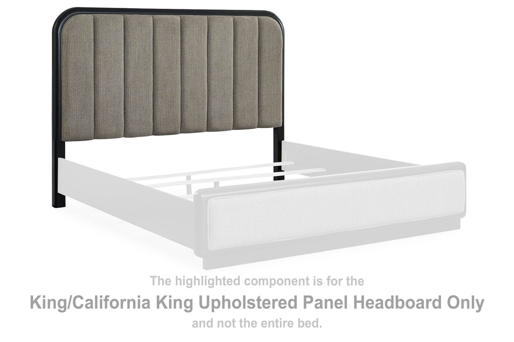 Rowanbeck Gray/Black King/Cal King UPH Panel HDBD