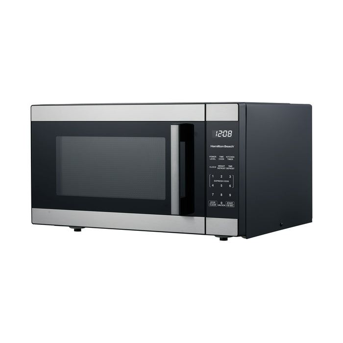 Hamilton Beach 1.6 Cu ft Sensor Cook Countertop Microwave Oven in Stainless Steel, New - new