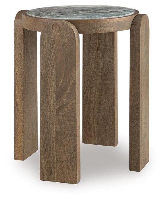 Gavrilley Gray/White/Brown Accent Table