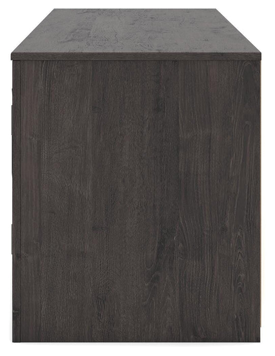 Cayboni Black Cayboni 71" TV Stand with Electric Fireplace