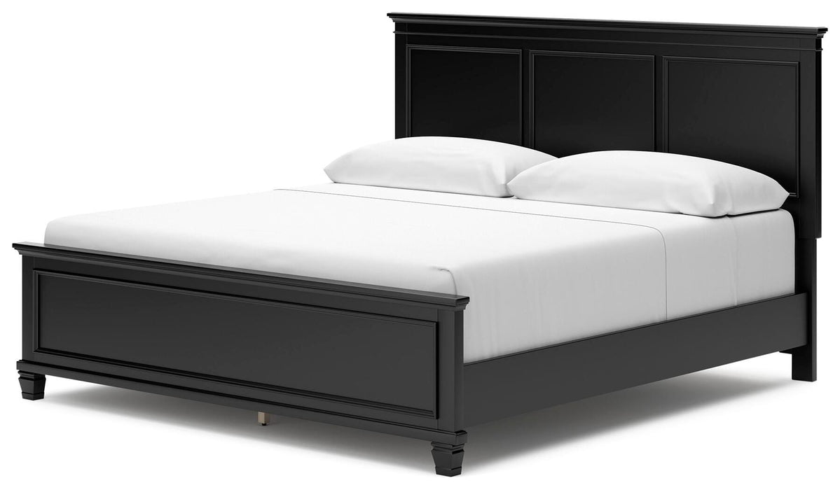 Lanolee Black Lanolee King Panel Bed