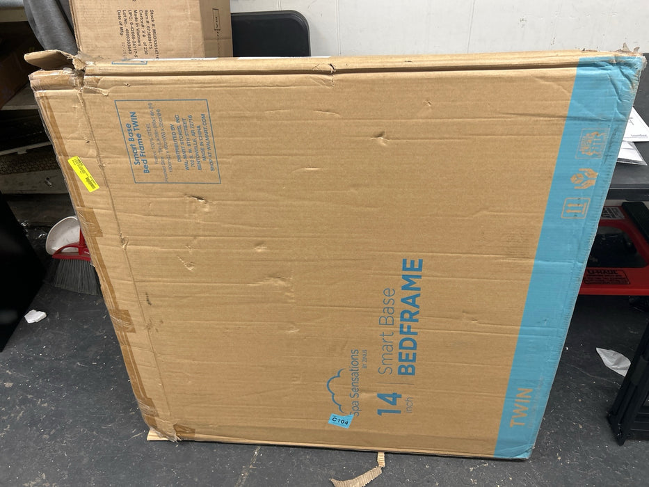 Zinus Spa Sensations 14" Smartbase® Adjustable Tool-Free Setup Bed Frame, Adult, Queen to King - new