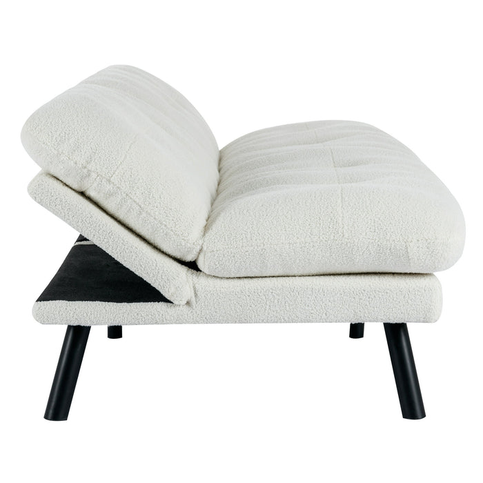 Mainstays Camden Cozy Futon, Cream Boucle Fabric, 72" - new