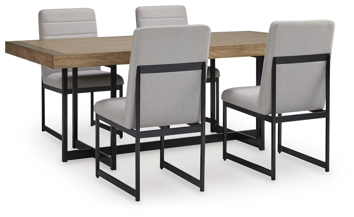 Tomtyn Light Brown Tomtyn Dining Table and 4 Chairs