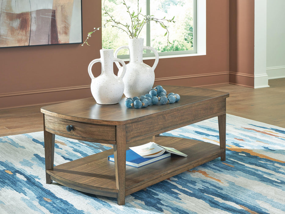 Burkbyer Brown Rectangular Cocktail Table