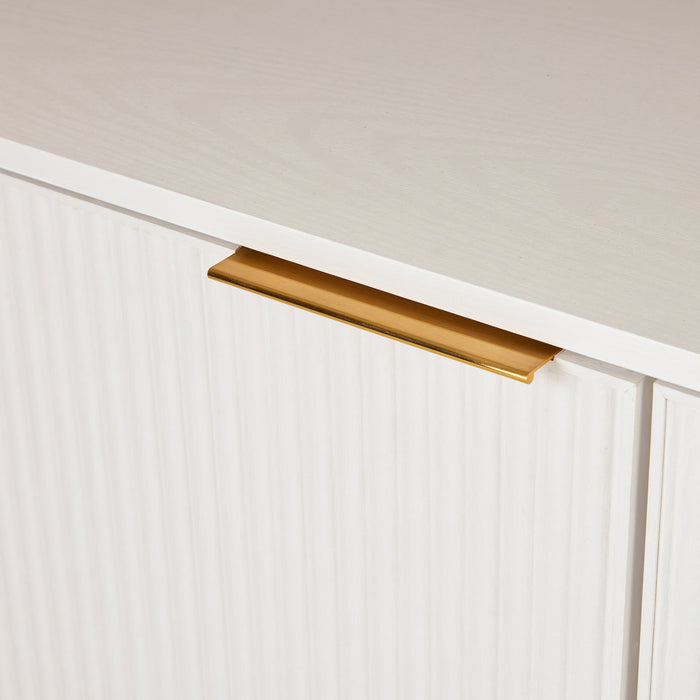 Better Homes & Gardens Lillian Fluted TV Stand for TVs up to 70", White Finish - new