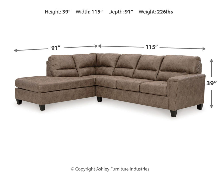 Navi Fossil Navi 2-Piece Sectional Sofa Chaise