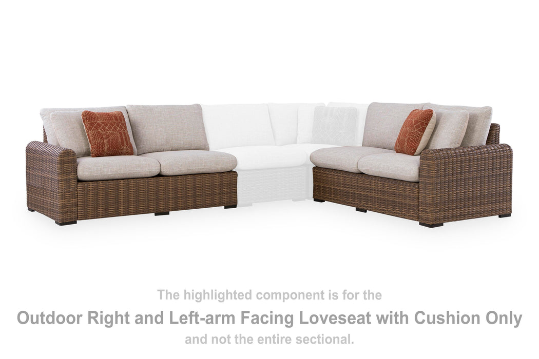 Angel Island Beige/Brown RAF/LAF Loveseat w/CUSH (Priced Per Item, Must Order 2, 4, 6, or 8)