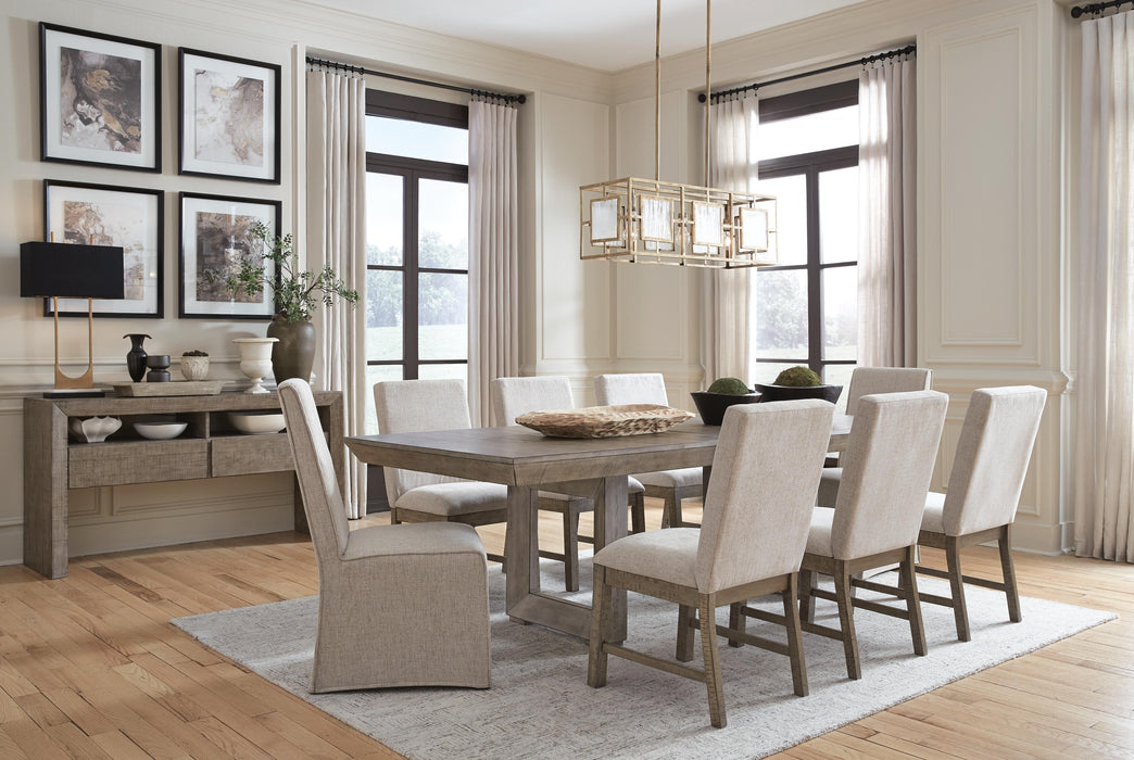 Langford Light Grayish Brown Langford Dining Table and 8 Chairs