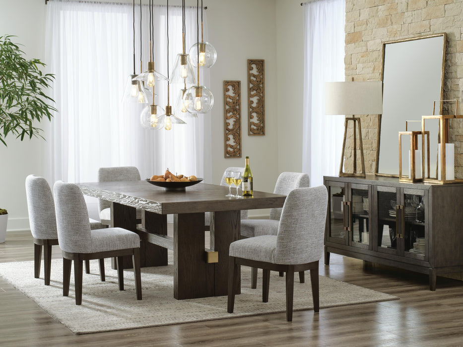 Burkhaus Dark Brown Burkhaus Dining Table and 6 Chairs