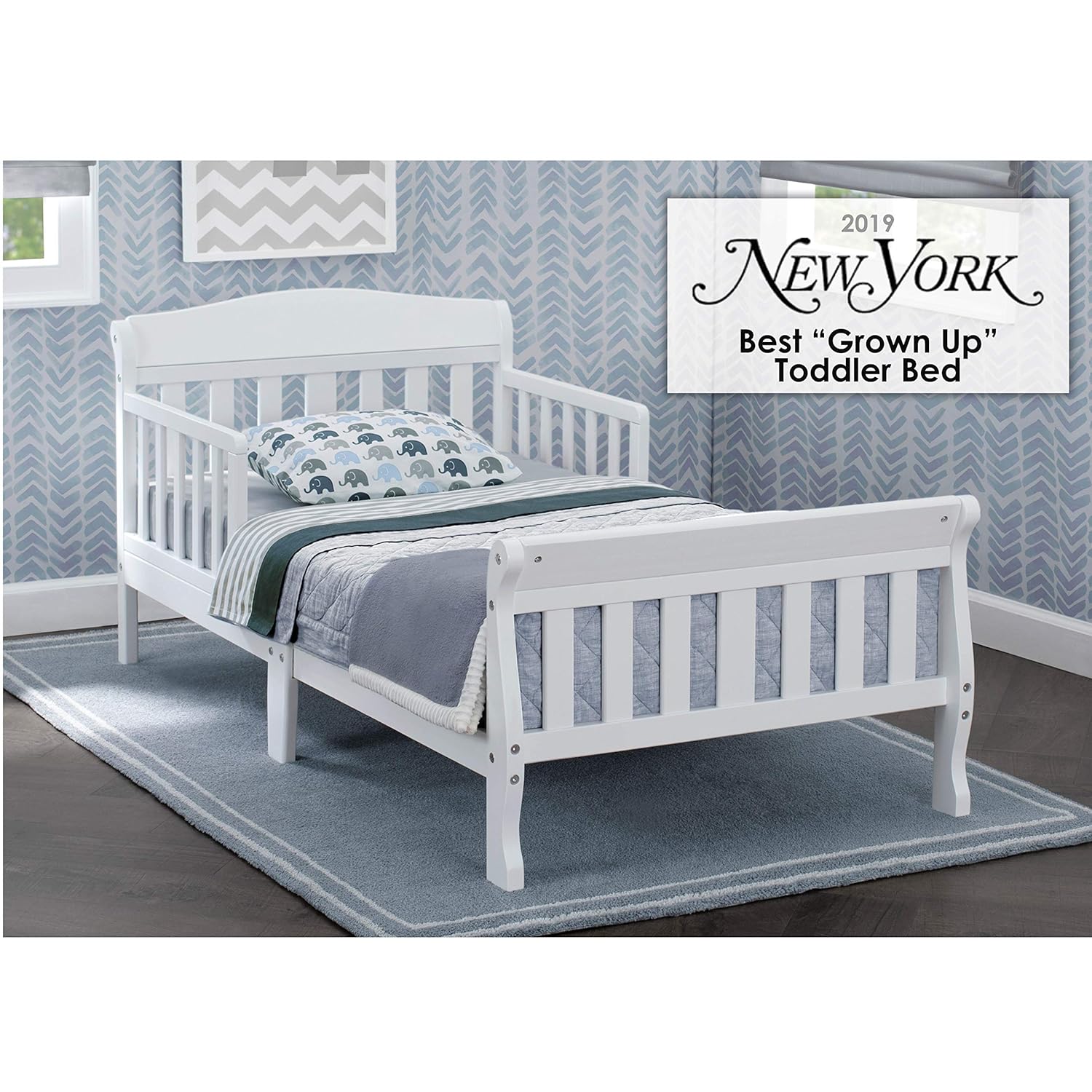 Delta Children Canton Toddler Bed, White - open_box