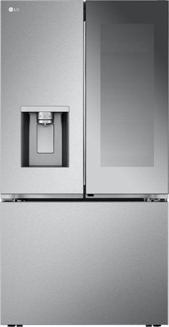 LG - Standard-Depth MAX 30.7 Cu. Ft. French Door Smart Refrigerator with InstaView - Stainless Steel - new