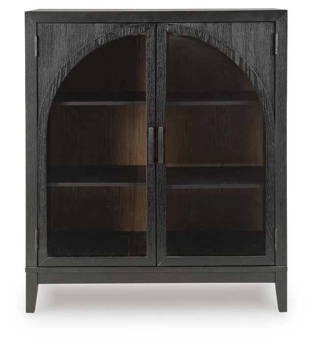 Armenleigh Black/Brown Bar Cabinet