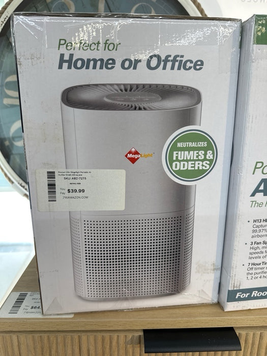 Megalight Portable Air Purifier Small (126 square feet) - new