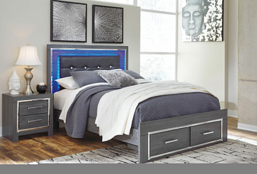 Lodanna Gray Lodanna Queen Panel Bed with 2 Storage Drawers