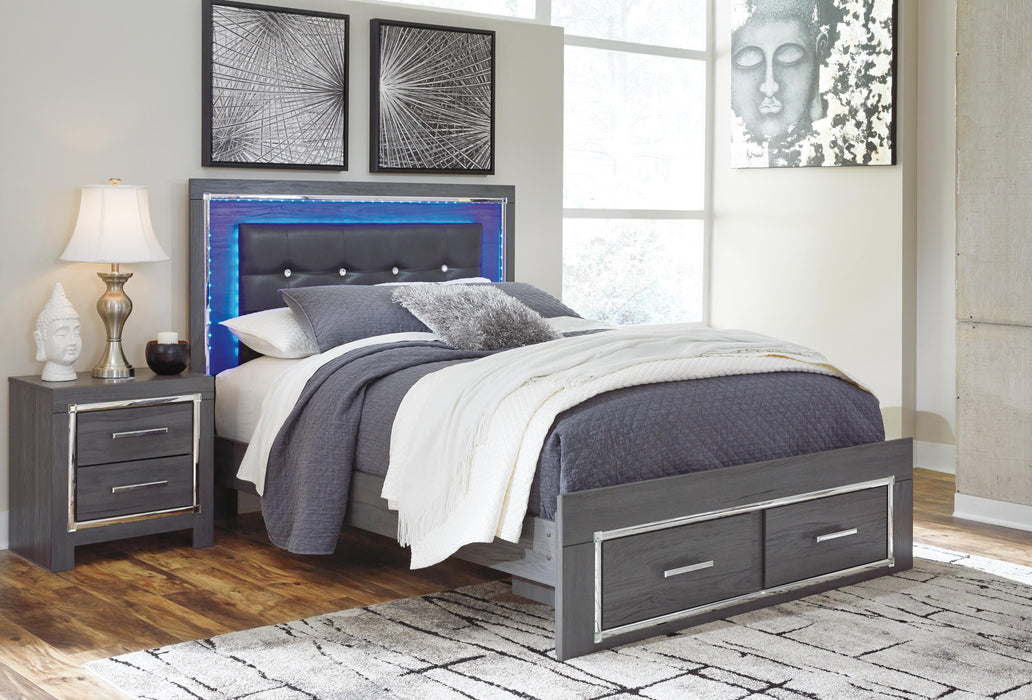Lodanna Gray Lodanna Queen Panel Bed with 2 Storage Drawers