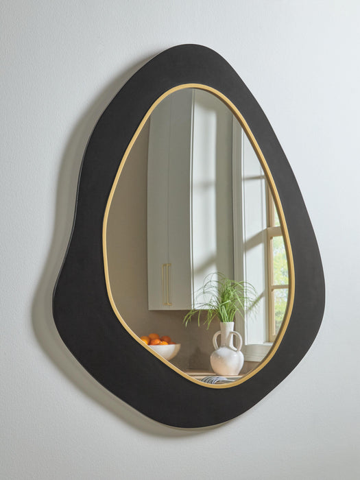 Kierlock Black/Gold Finish Accent Mirror