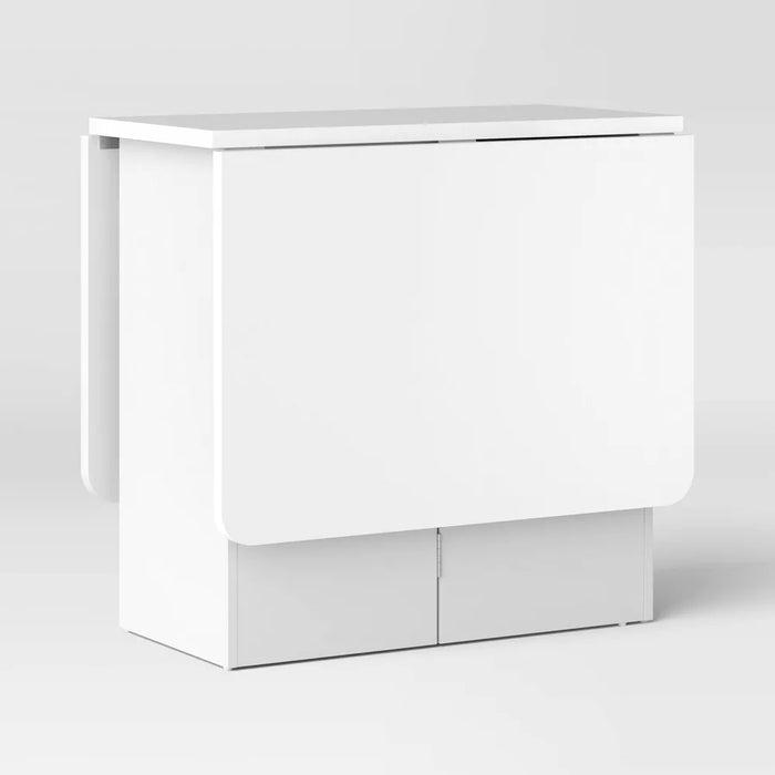 Drop Leaf Dining Table with Storage Shelves White - Room Essentials™
