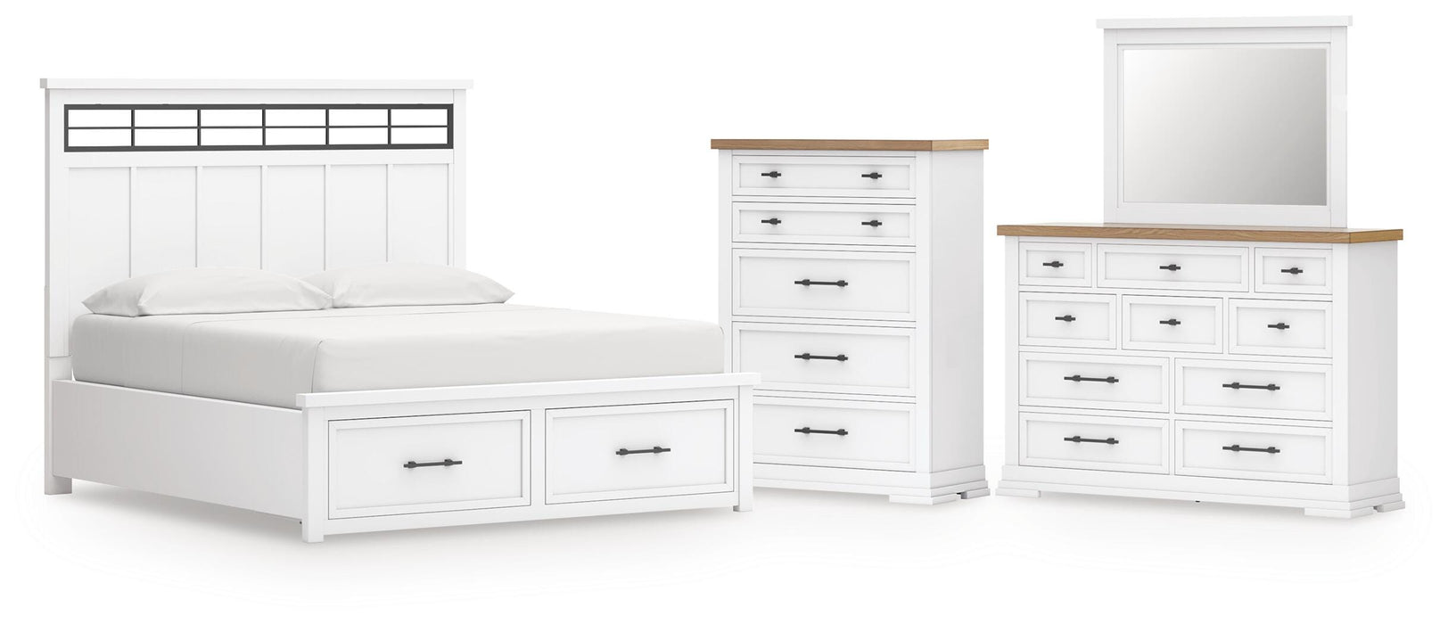 Ashbryn White/Natural Bedroom Collection