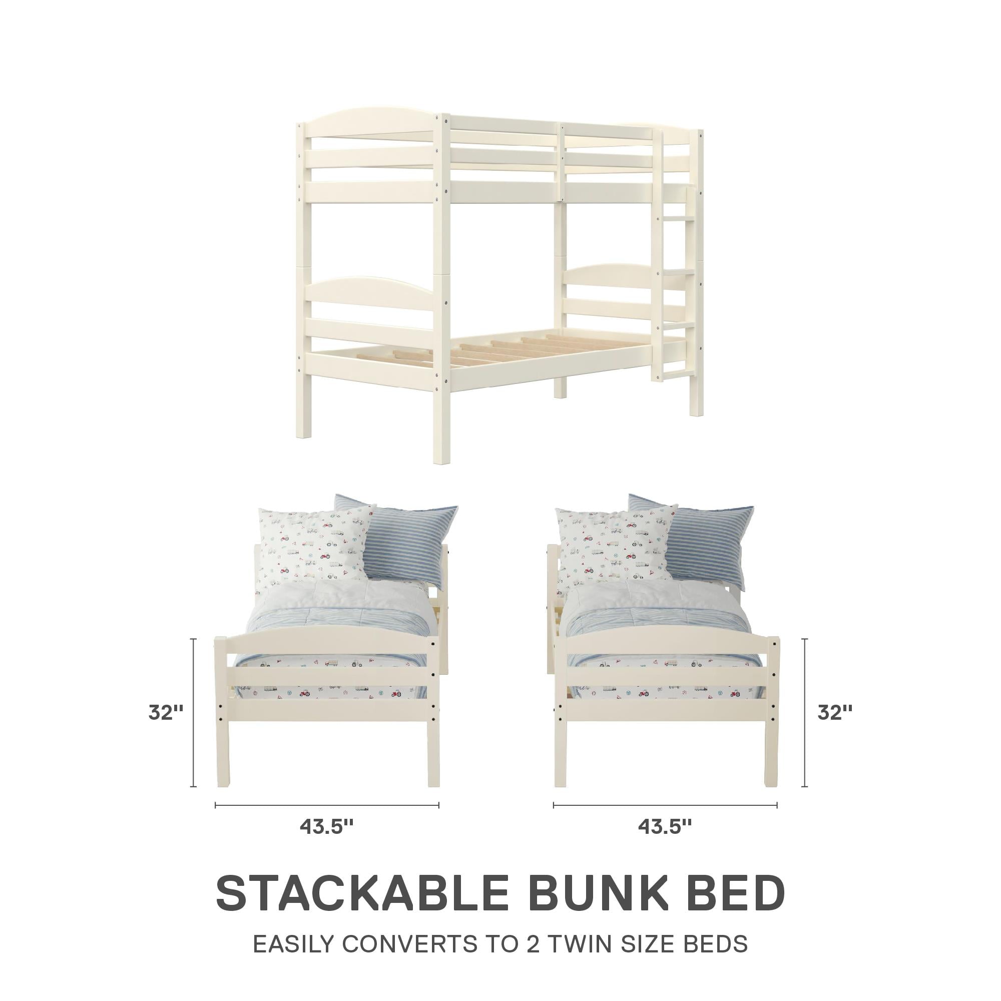 Better Homes & Gardens Leighton Wood Twin-Over-Twin Bunk Bed - open_box