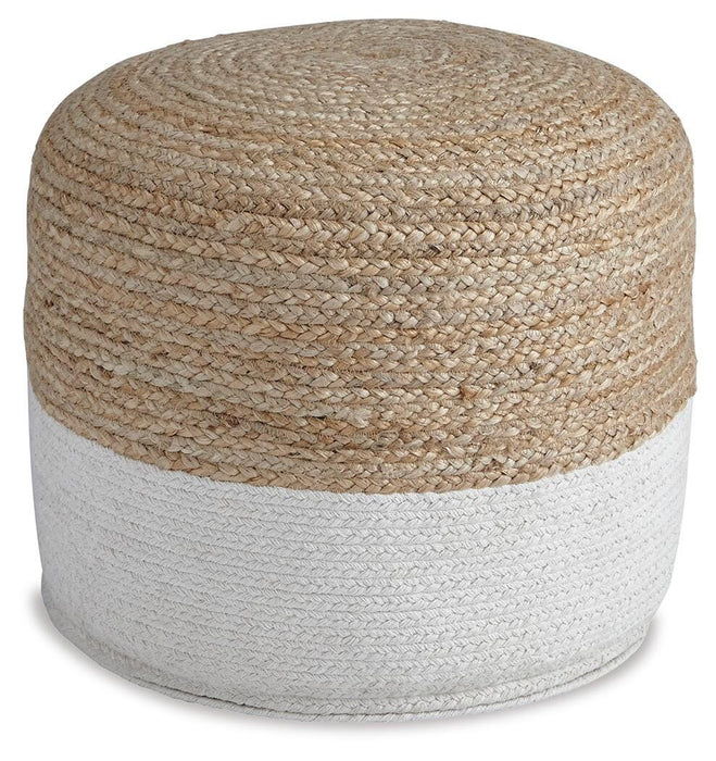 Sweed Valley Natural/White Pouf