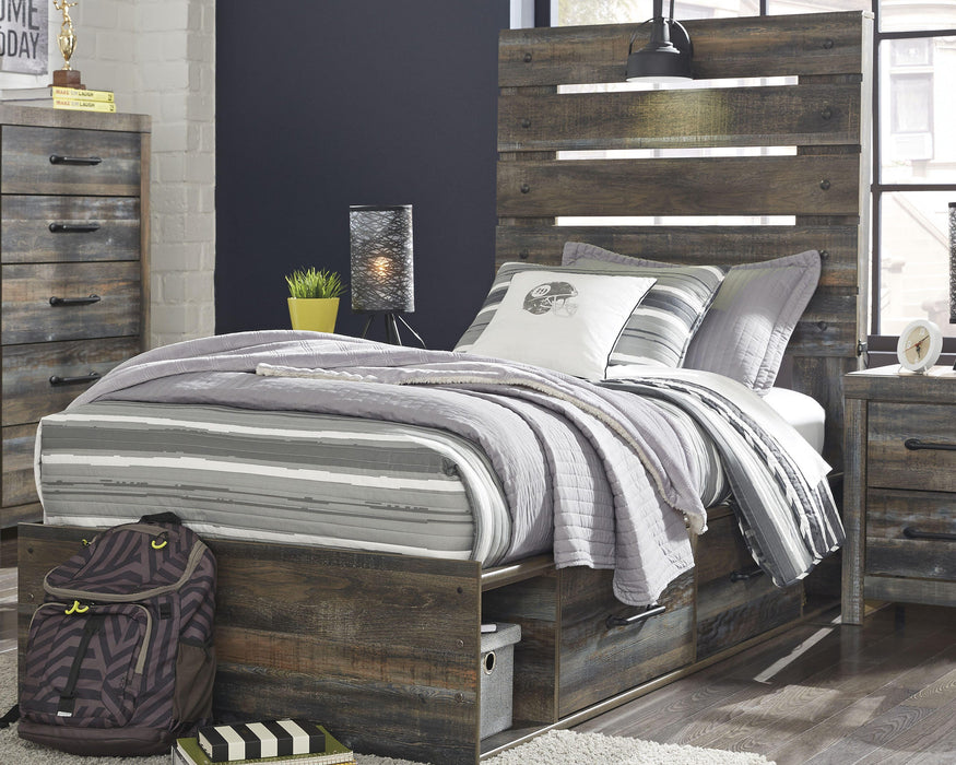 Drystan Multi Drystan Twin Panel Bed with 4 Storage Drawers