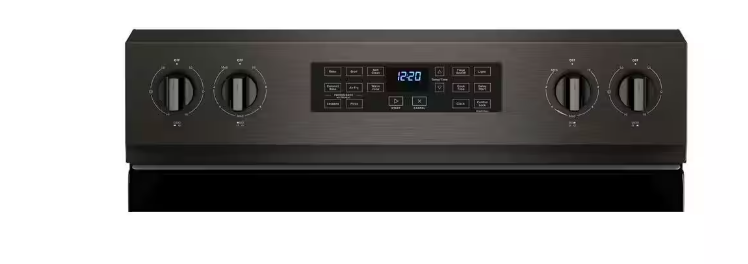 Whirlpool 30 in. 5.3 cu. ft. 5 Burner Element Electric Range in Black Stainless Steel - display_model