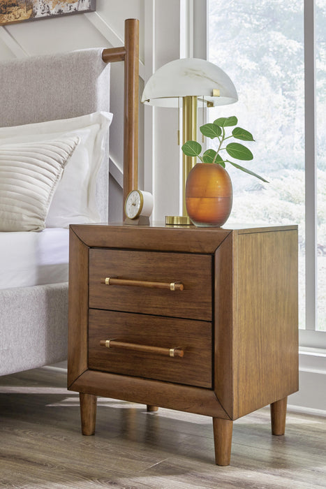 Lyncott Brown Two Drawer Night Stand