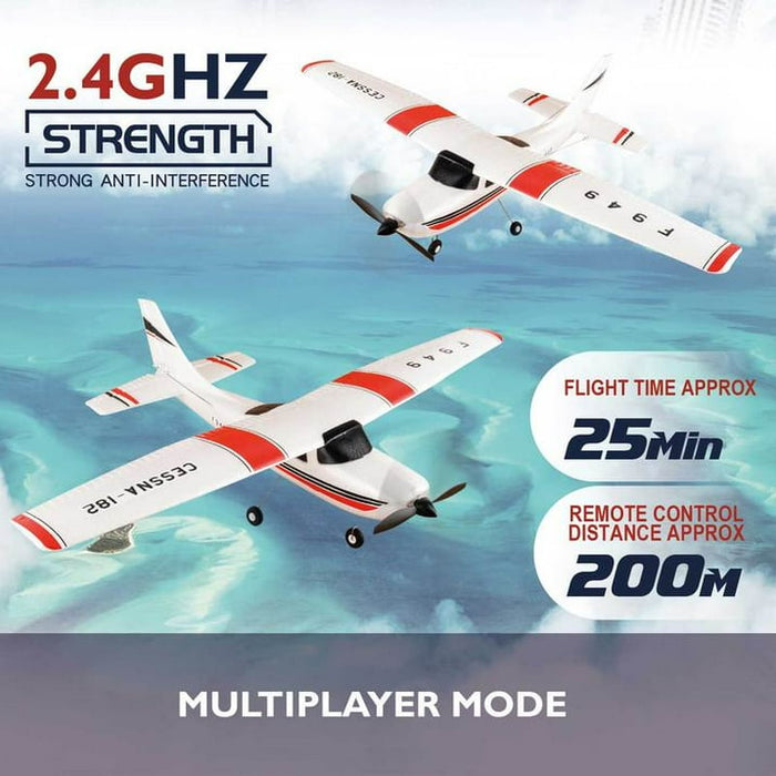 WLtoys 2.4G F949 LCD Version RC Airplane Cessna 182 3D6G 3Ch Fixed Wing Plane Outdoor Drone RTF With Gyroscope And Night - new