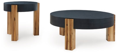 Breenmore Black/Natural Occasional Table Set (Priced Per Item, Must Order 2, 4, 6, or 8)