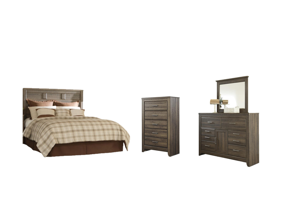 Juararo Dark Brown Panel Bedroom Collection