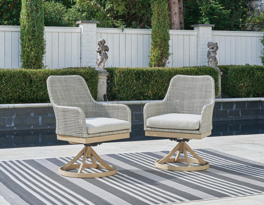 Seton Creek Gray Swivel Chair w/Cushion (Priced Per Item, Must Order 2, 4, 6, or 8)