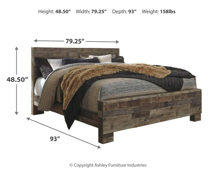 Derekson Multi Gray Derekson King Panel Bed