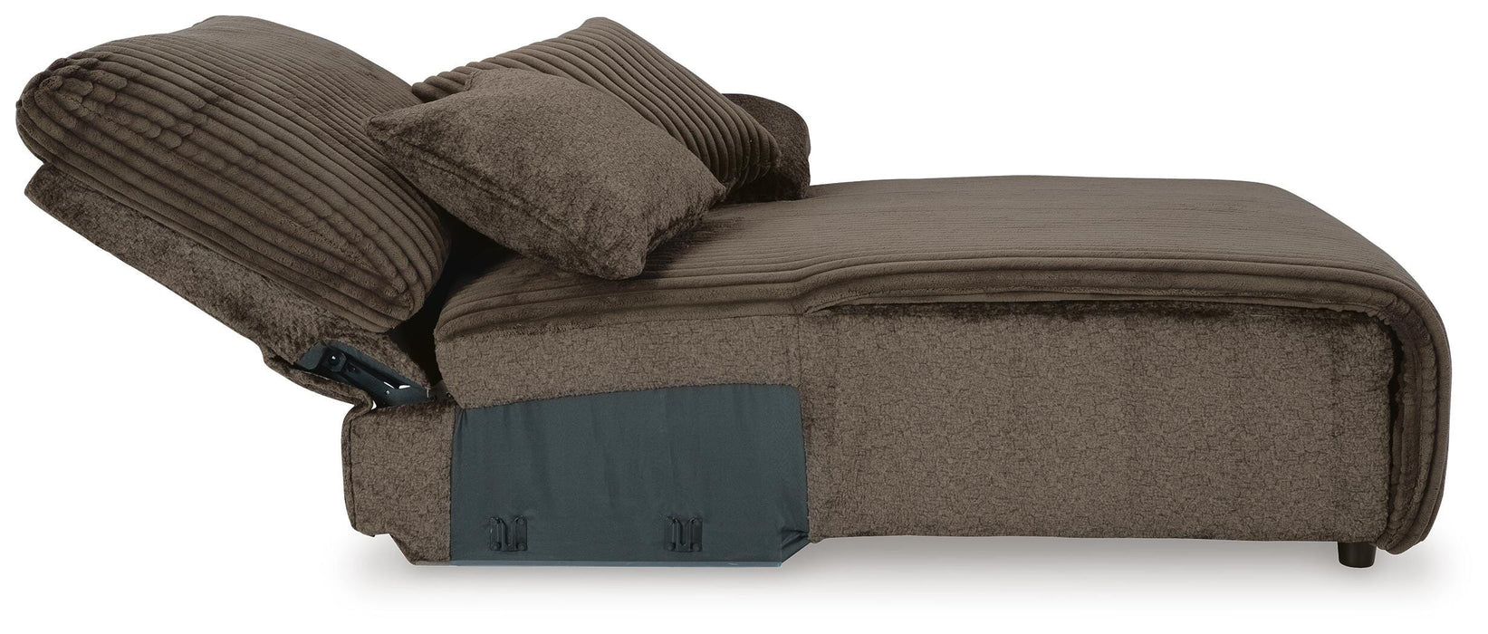 Top Tier Chocolate Top Tier 3-Piece Reclining Sofa Chaise Sectional