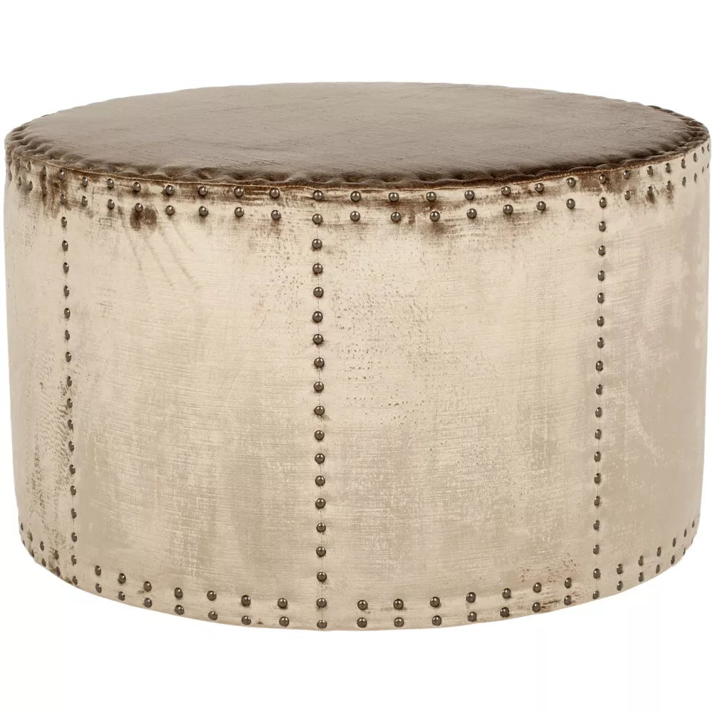 Sherri Cocktail Ottoman with Nail Heads - Safavieh - open_box