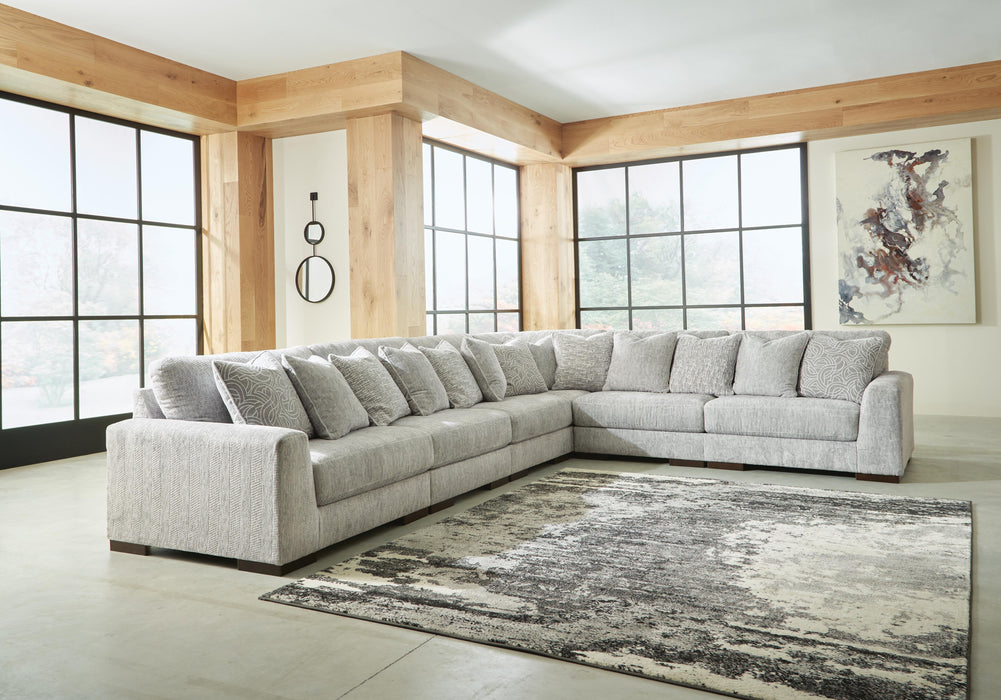 Regent Park Pewter Regent Park 6-Piece Sectional - Brand New