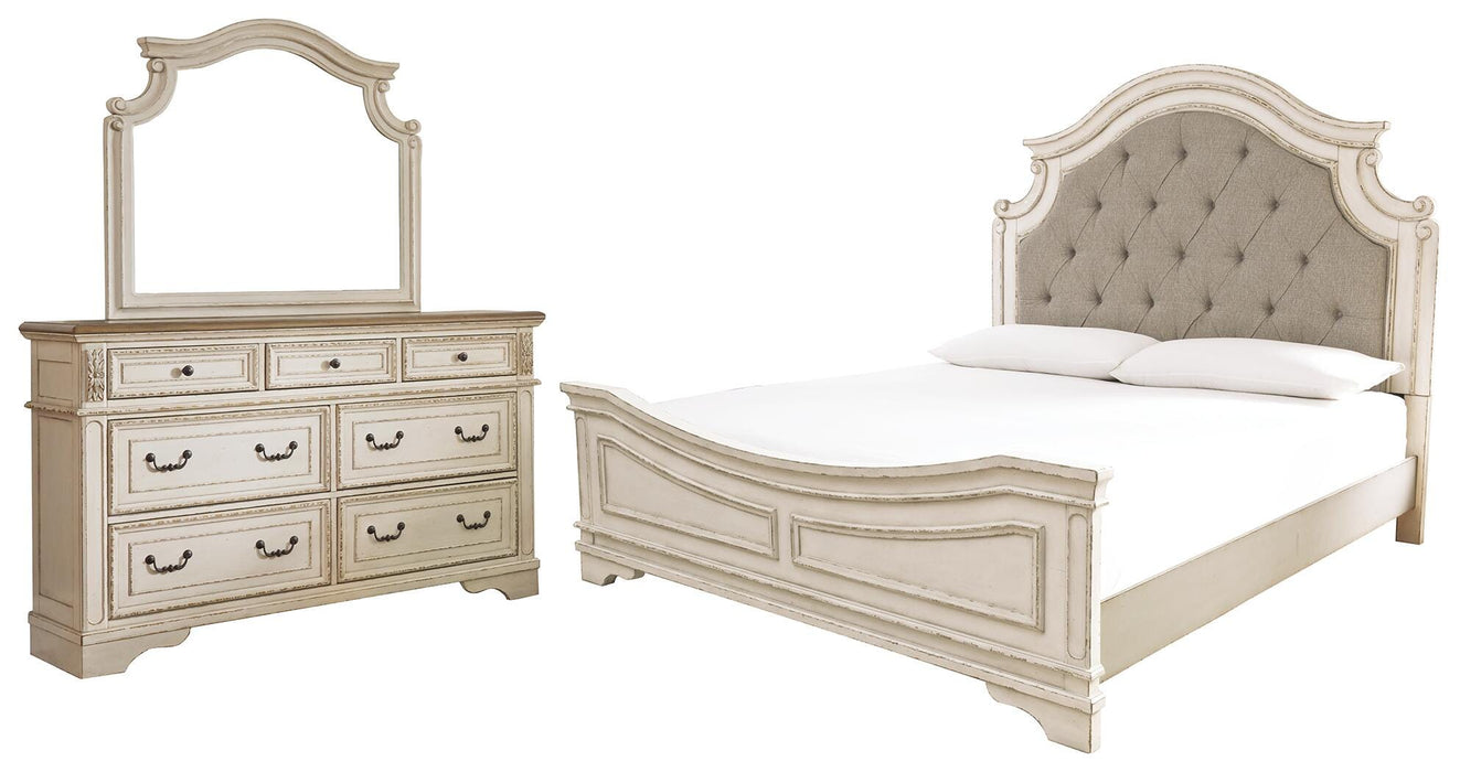 Realyn Chipped White Panel Bedroom Collection