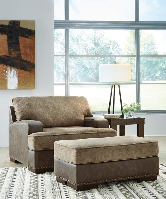 Alesbury Chocolate Alesbury Chair and Ottoman