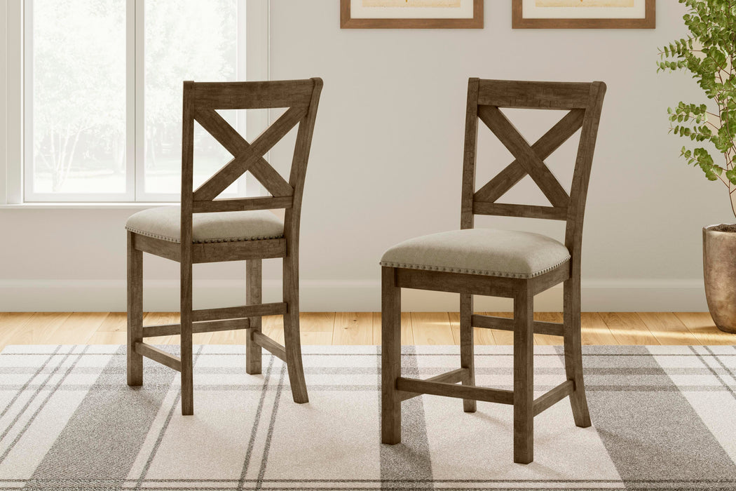 Moriville Beige Upholstered Barstool (Priced Per Item, Must Order 2, 4, 6, or 8)