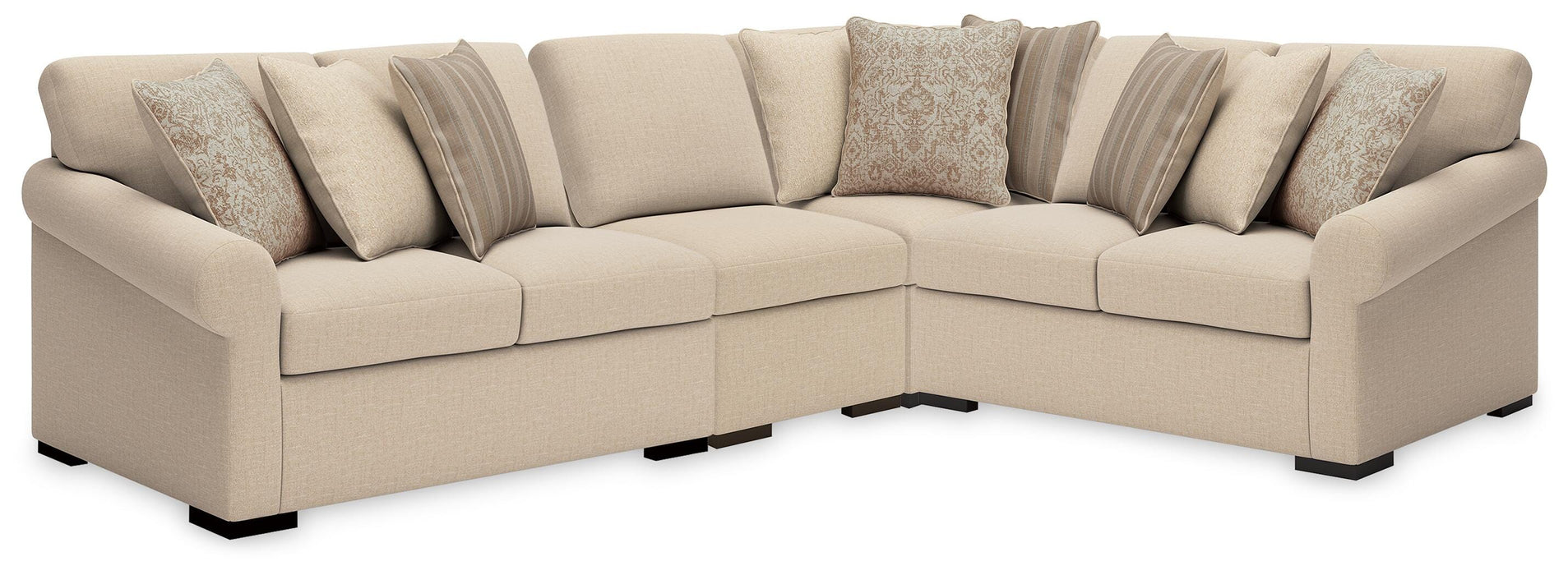 LadyMae Twill LadyMae 4-Piece Sectional