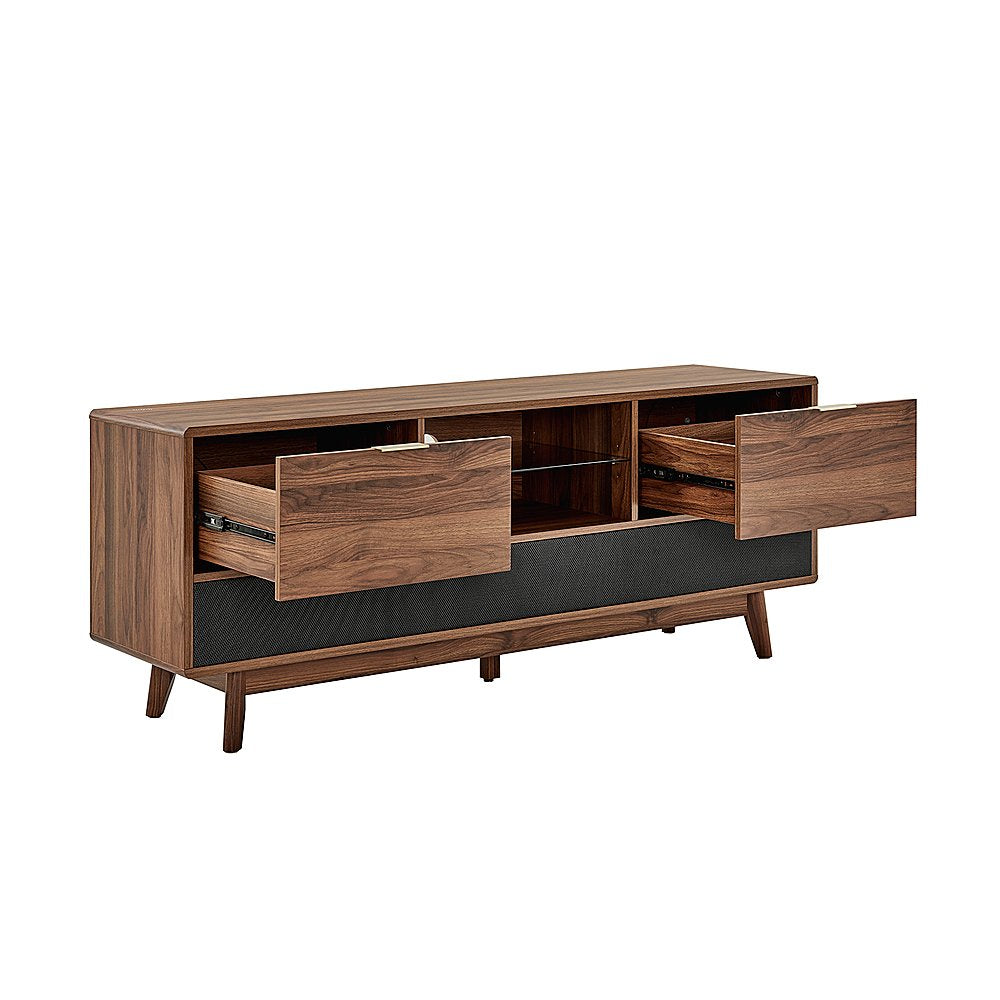 60 in. Walnut Larsen Smart TV Stand with Audio System - display_model